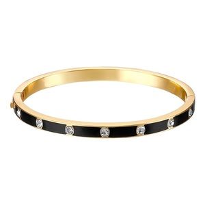 KATE SPADE • Black Set In Stone Bangle Bracelet